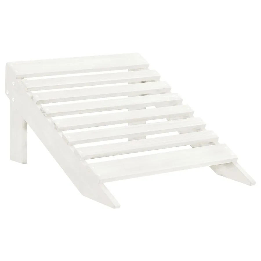 Chaise de jardin Adirondack avec pouf et table Sapin Blanc - 11