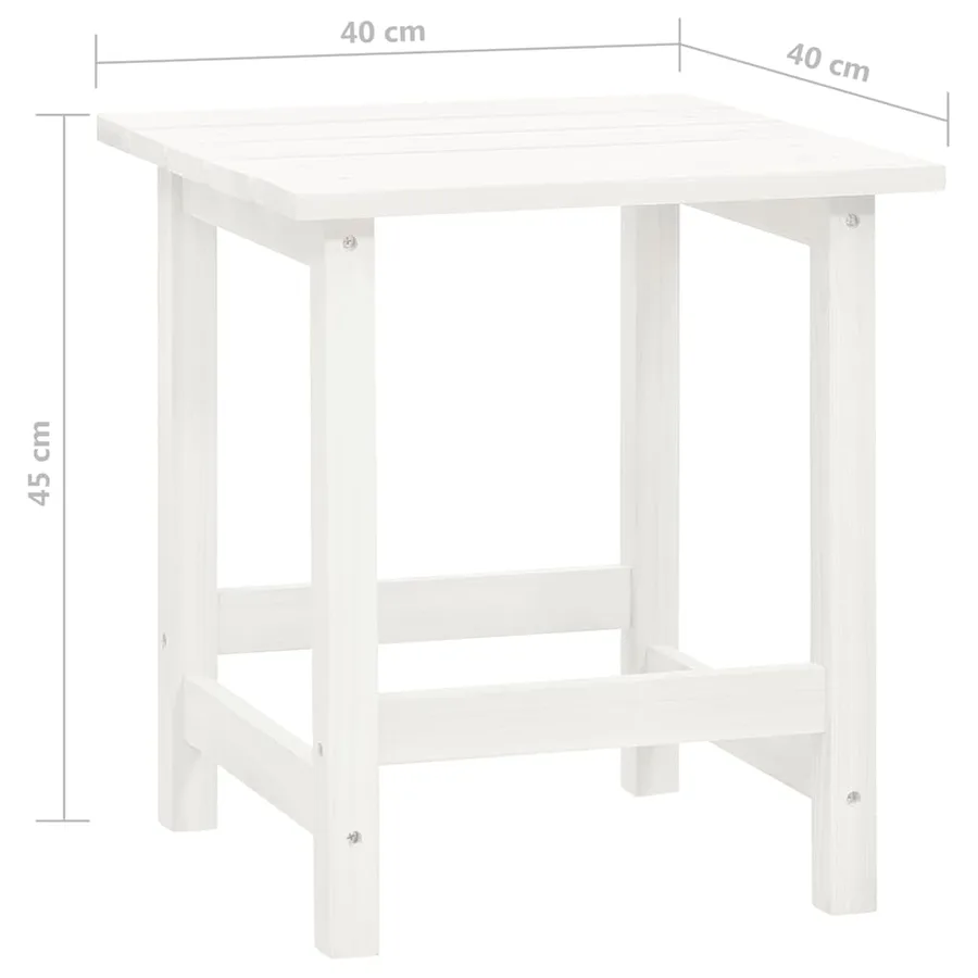 Chaise de jardin Adirondack avec pouf et table Sapin Blanc - 17