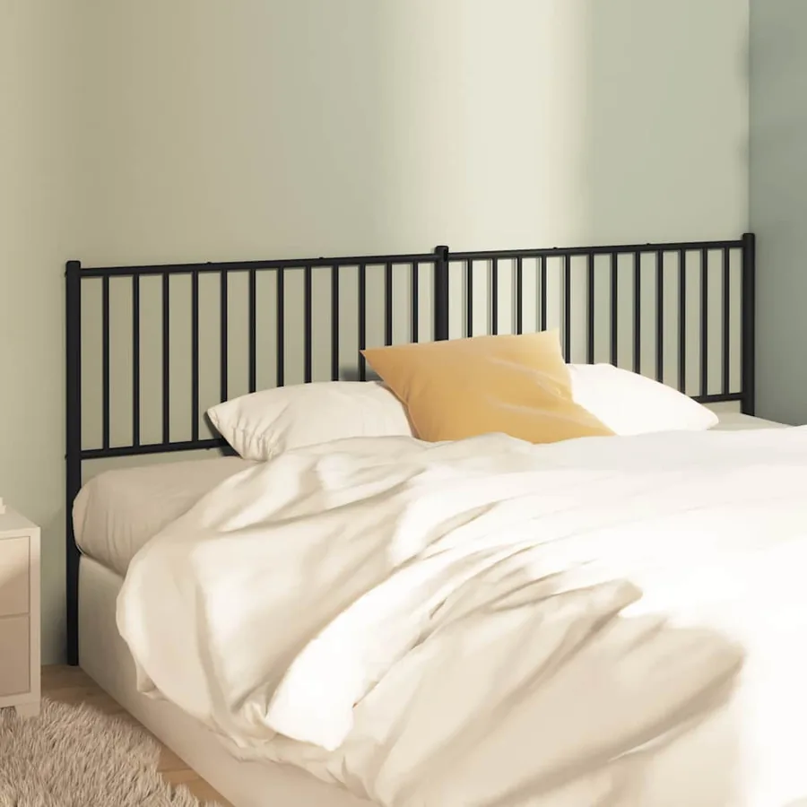 Tête de lit de remplacement métal noir 200 cm