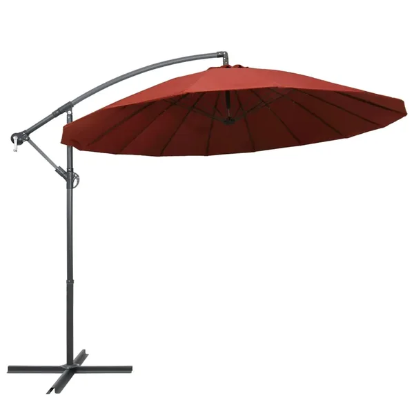 Parasol suspendu avec poteau terre cuite 3 m