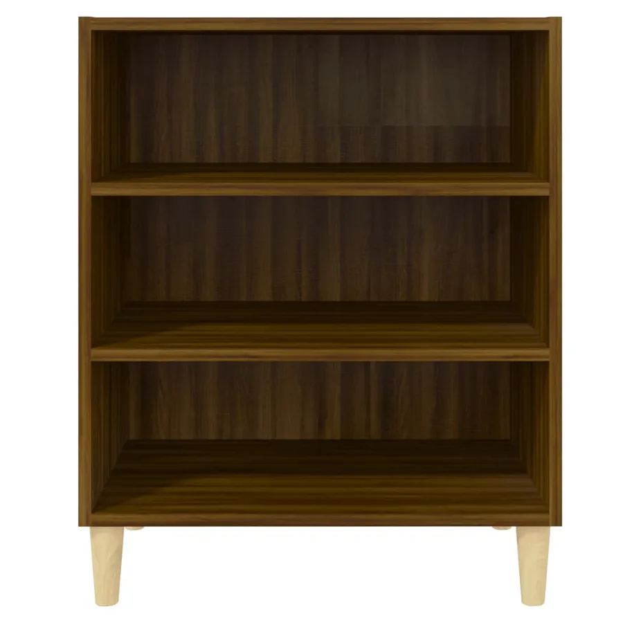 Buffet chêne marron 57x35x70 cm bois d'ingénierie - 4