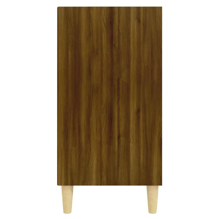 Buffet chêne marron 57x35x70 cm bois d'ingénierie - 5