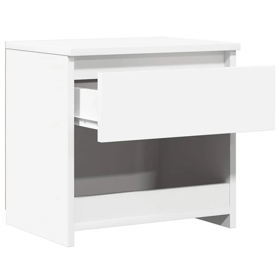 Table de chevet Blanc 40x30x39 cm Bois d'ingénierie - 10