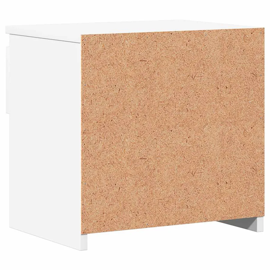 Table de chevet Blanc 40x30x39 cm Bois d'ingénierie - 6