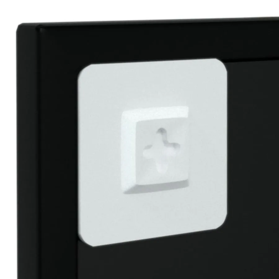 Miroir mural noir 100x40 cm métal - 7