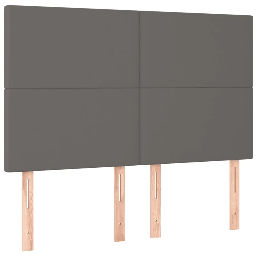 Cadre de lit sans matelas gris 140x200 cm similicuir - 9