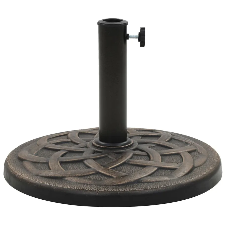 Socle rond de parasol Polyrésine 11 kg Bronze - 2
