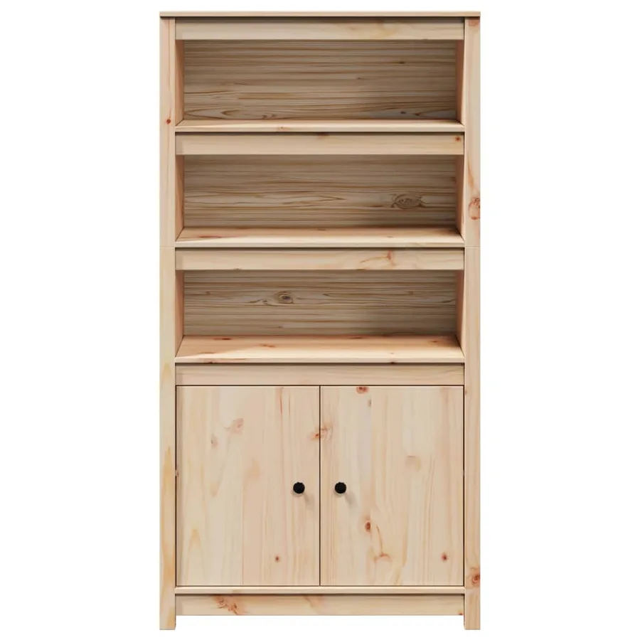 Buffet haut 80x35x154 cm Bois massif de pin - 5