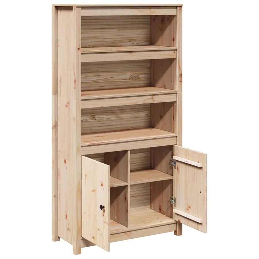 Buffet haut 80x35x154 cm Bois massif de pin - 6
