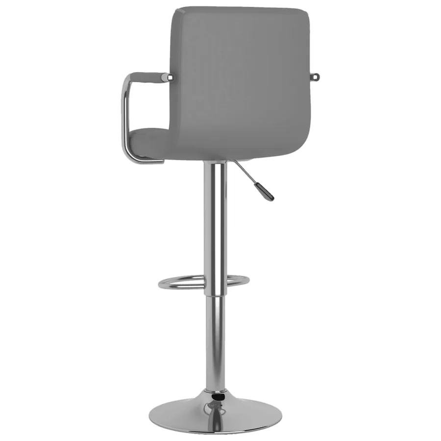 Tabourets de bar lot de 2 gris similicuir - 6