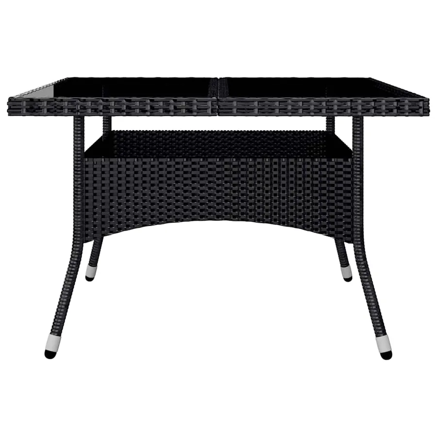 Ensemble à manger de jardin 9 pcs Résine tressée et acacia Noir - 4