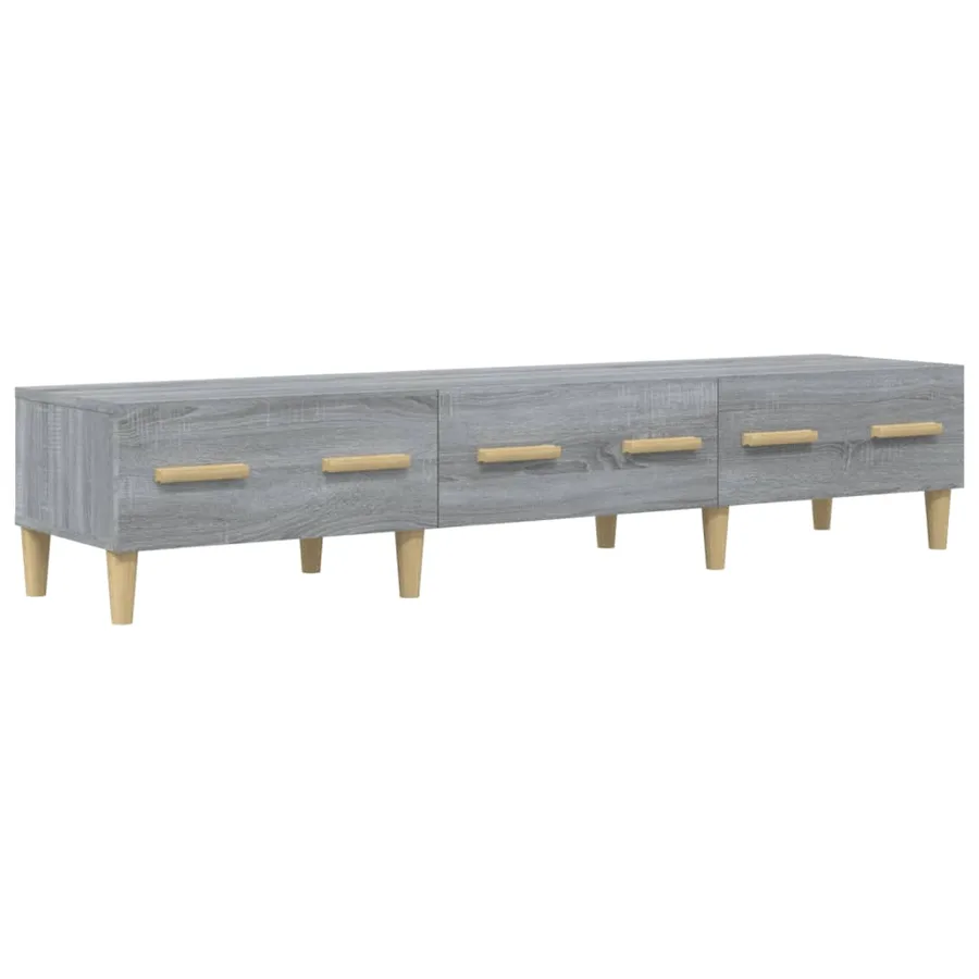 Meuble TV Sonoma gris 150x34,5x30 cm Bois d'ingénierie - 2