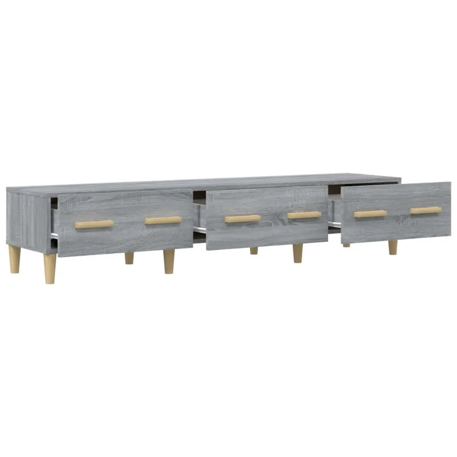 Meuble TV Sonoma gris 150x34,5x30 cm Bois d'ingénierie - 7