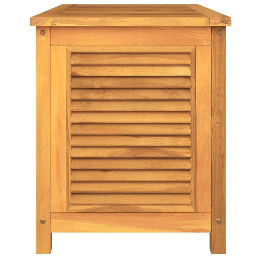 Boîte de rangement de jardin et sac 90x50x58cm bois massif teck - 6