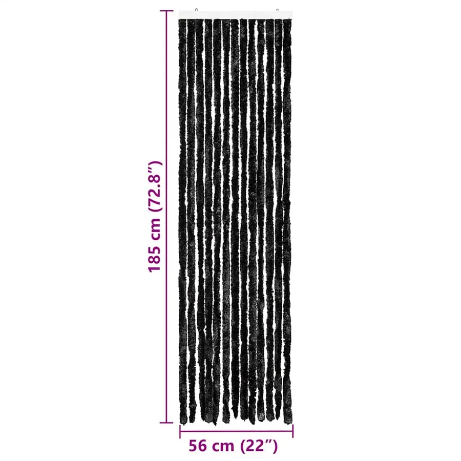 Moustiquaire Anthracite 56x185 cm Chenille - 7