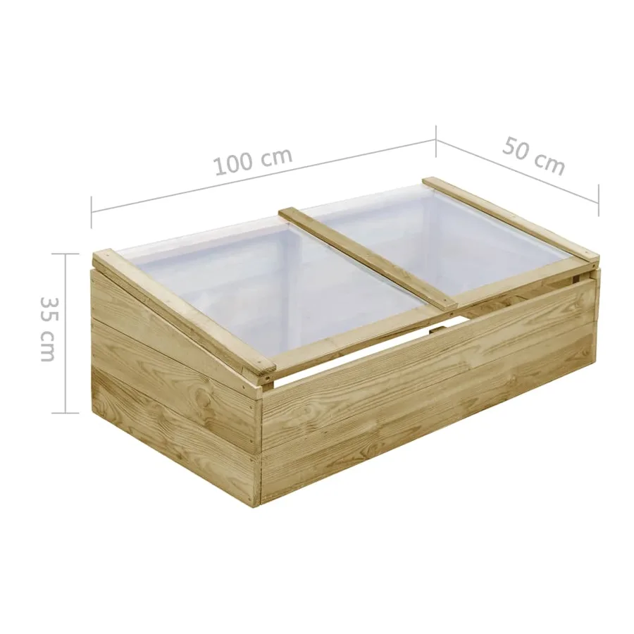 Serre Bois de pin imprégné 100x50x35 cm - 6