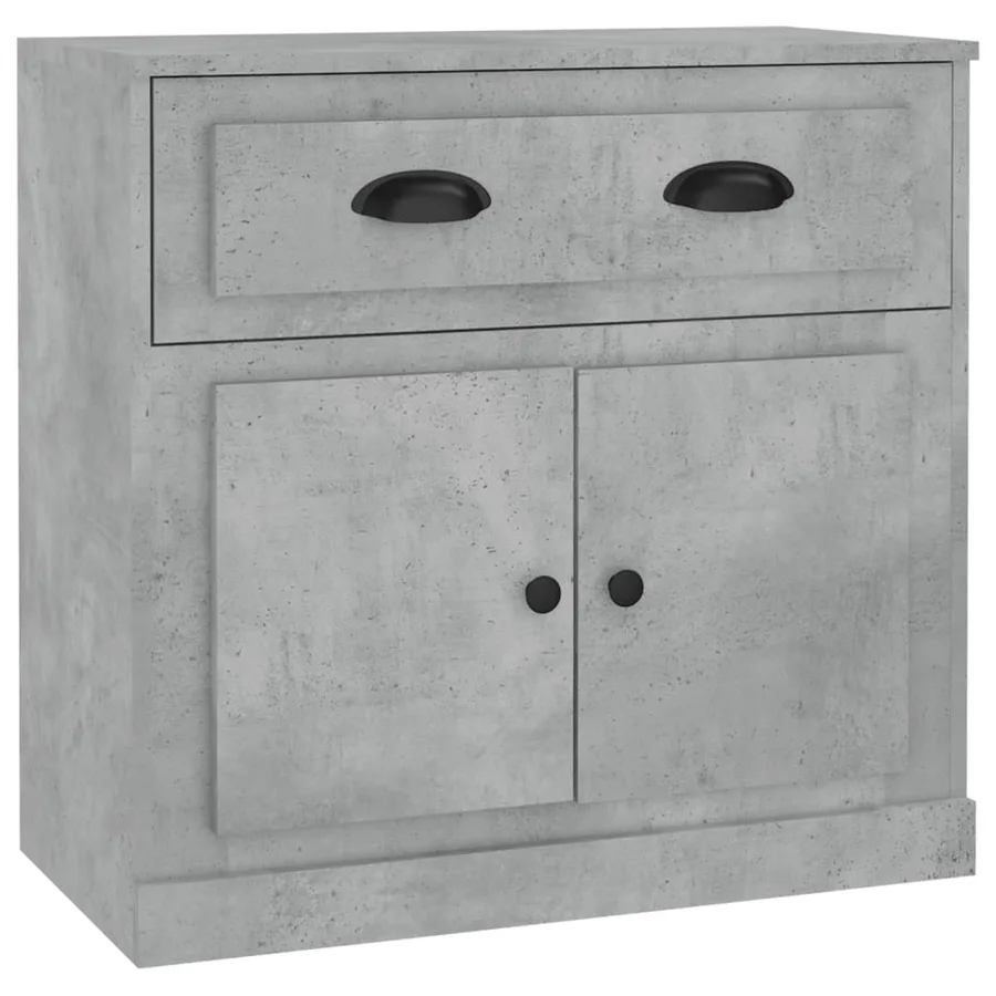 Buffet gris béton 70x35,5x67,5 cm bois d'ingénierie - 2