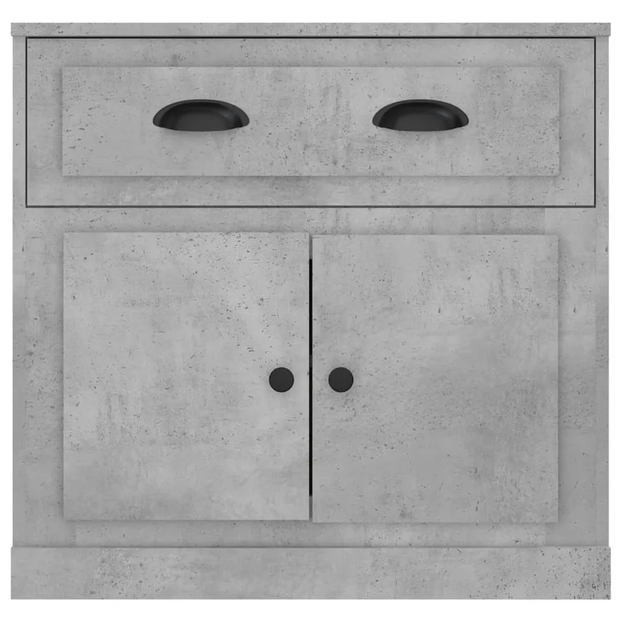 Buffet gris béton 70x35,5x67,5 cm bois d'ingénierie - 6