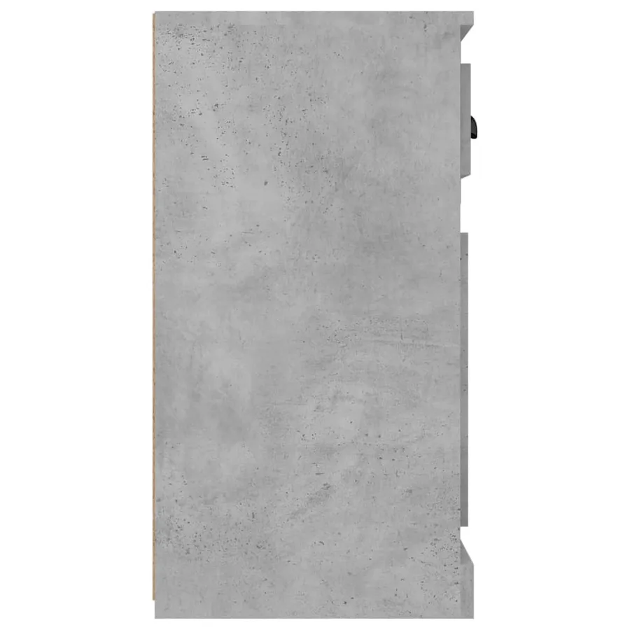 Buffet gris béton 70x35,5x67,5 cm bois d'ingénierie - 7