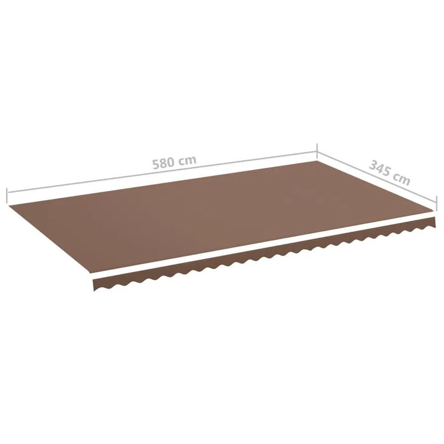Tissu de remplacement pour auvent marron 6x3,5 m polyester - 6