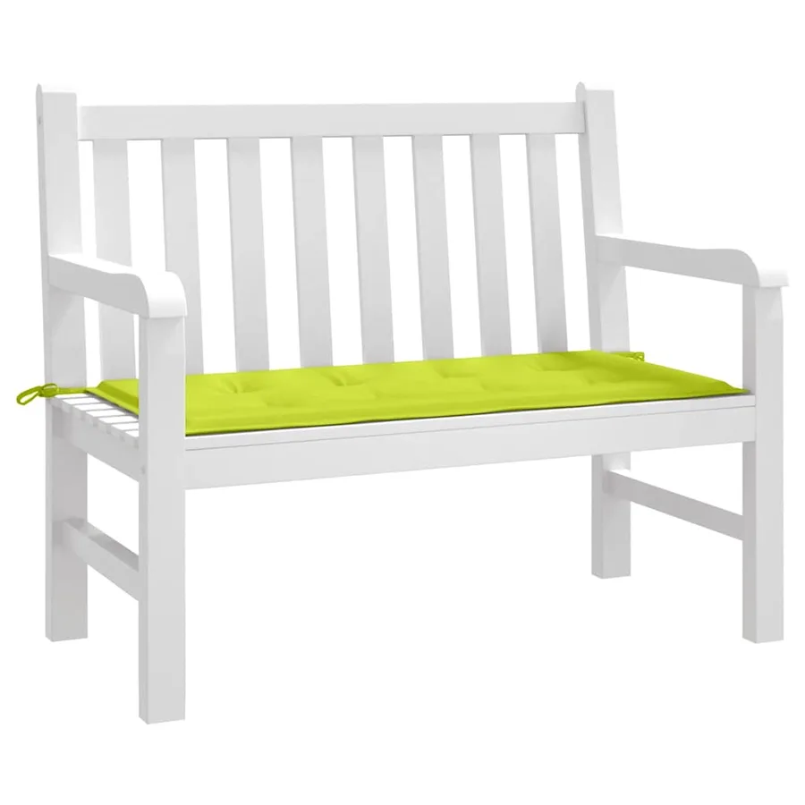 Coussin de banc de jardin vert brillant 120x50x3cm tissu oxford - 3