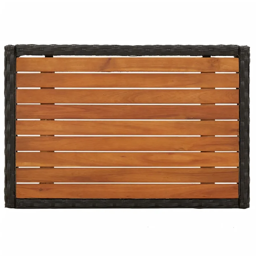 Ensemble à manger de jardin 4 pcs avec coussins noir - 10
