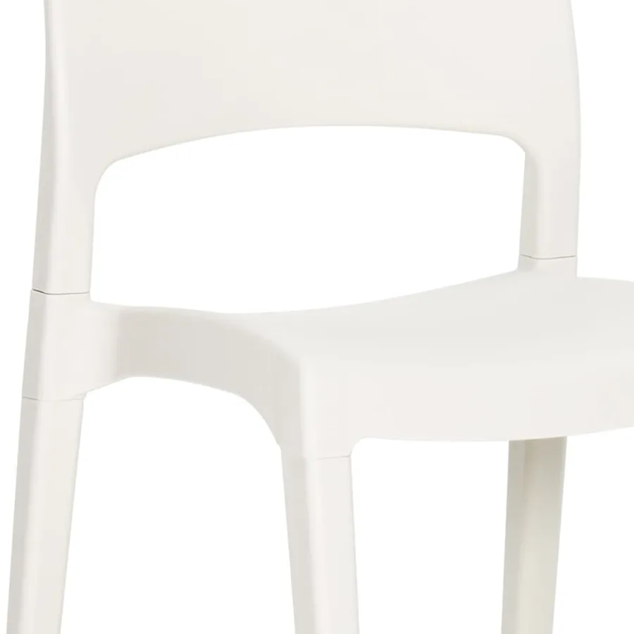Chaises de jardin lot de 2 Blanc Polypropylène - 8