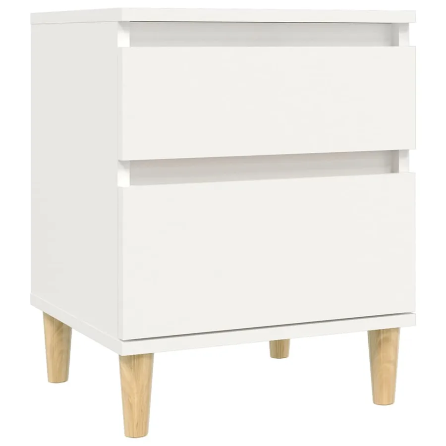 Tables de chevet 2 pcs Blanc 40x35x50 cm - 5