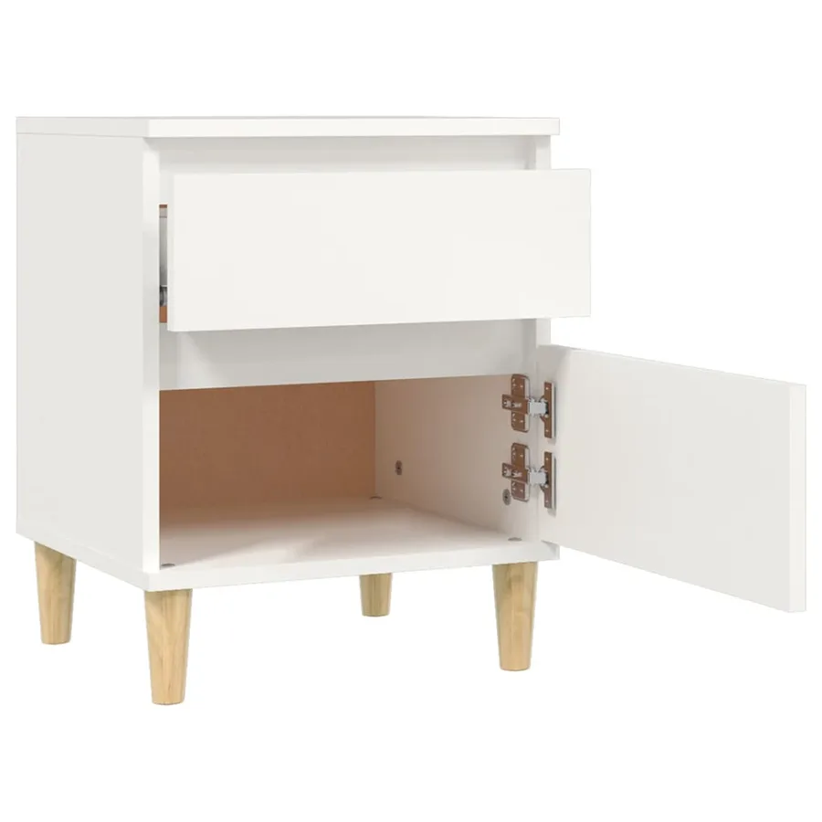Tables de chevet 2 pcs Blanc 40x35x50 cm - 8