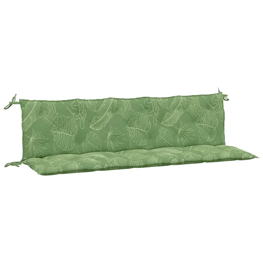 Coussins de banc jardin lot de 2 motif de feuilles tissu Oxford - 2