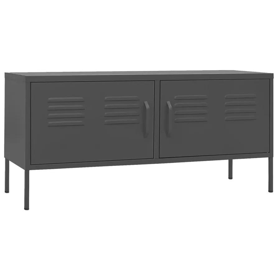 Meuble TV Anthracite 105x35x50 cm Acier - 2