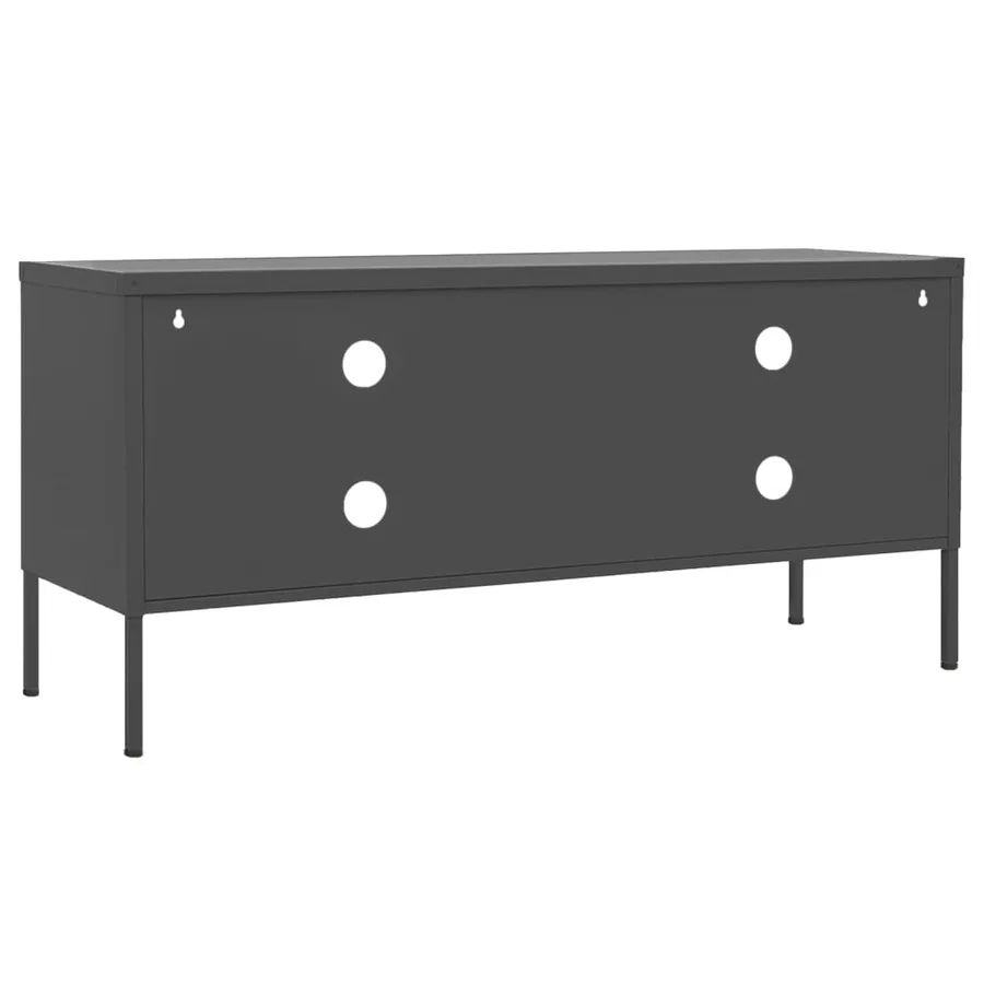Meuble TV Anthracite 105x35x50 cm Acier - 5