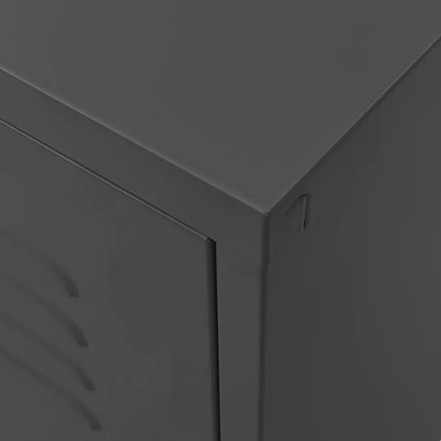 Meuble TV Anthracite 105x35x50 cm Acier - 7