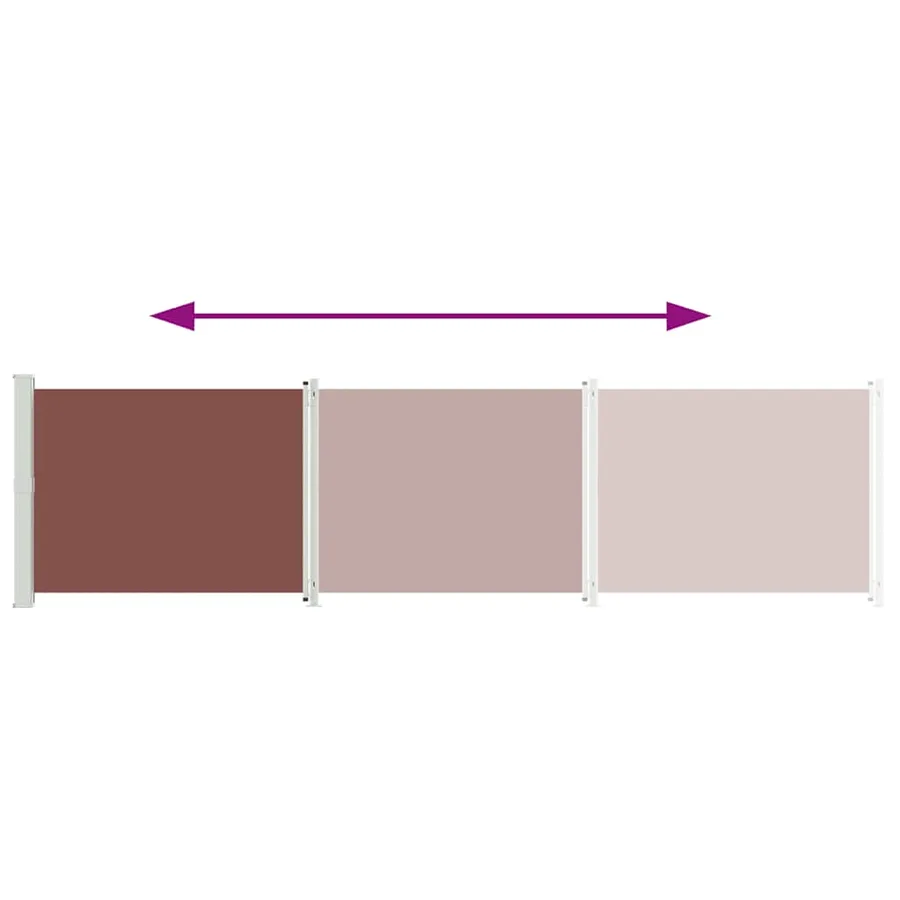Auvent latéral rétractable de patio 600x160 cm marron - 7