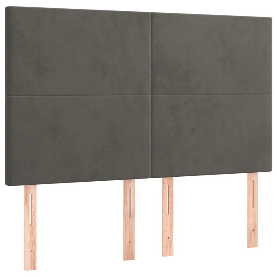 Sommier à lattes de lit avec matelas LED Gris foncé 140x190 cm - 7