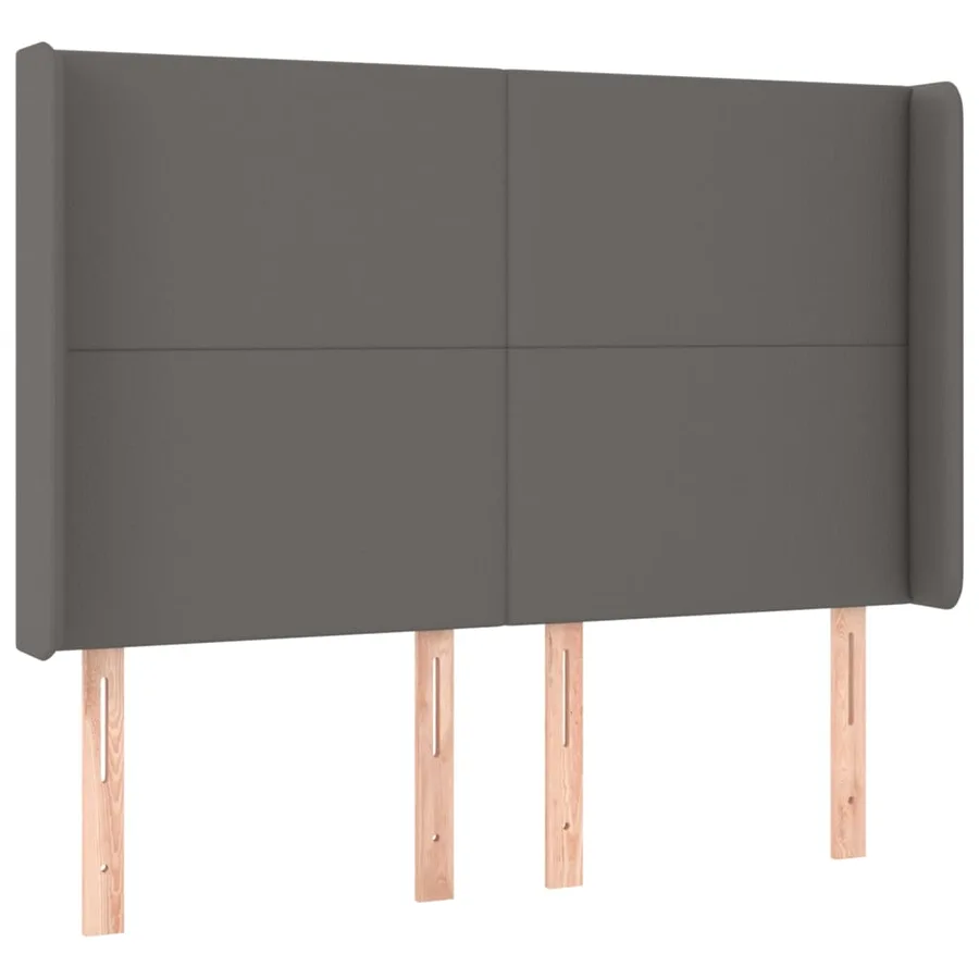 Sommier à lattes de lit matelas LED Gris 140x190cm Similicuir - 7