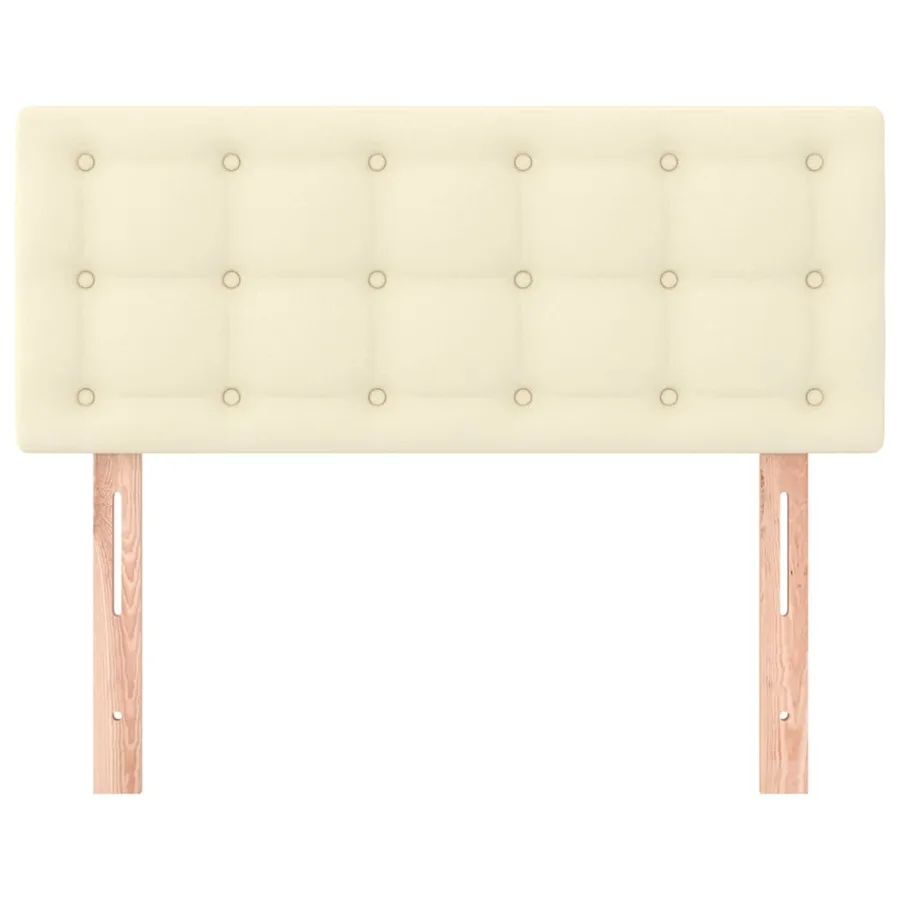 Tête de lit Crème 90x5x78/88 cm Similicuir - 3