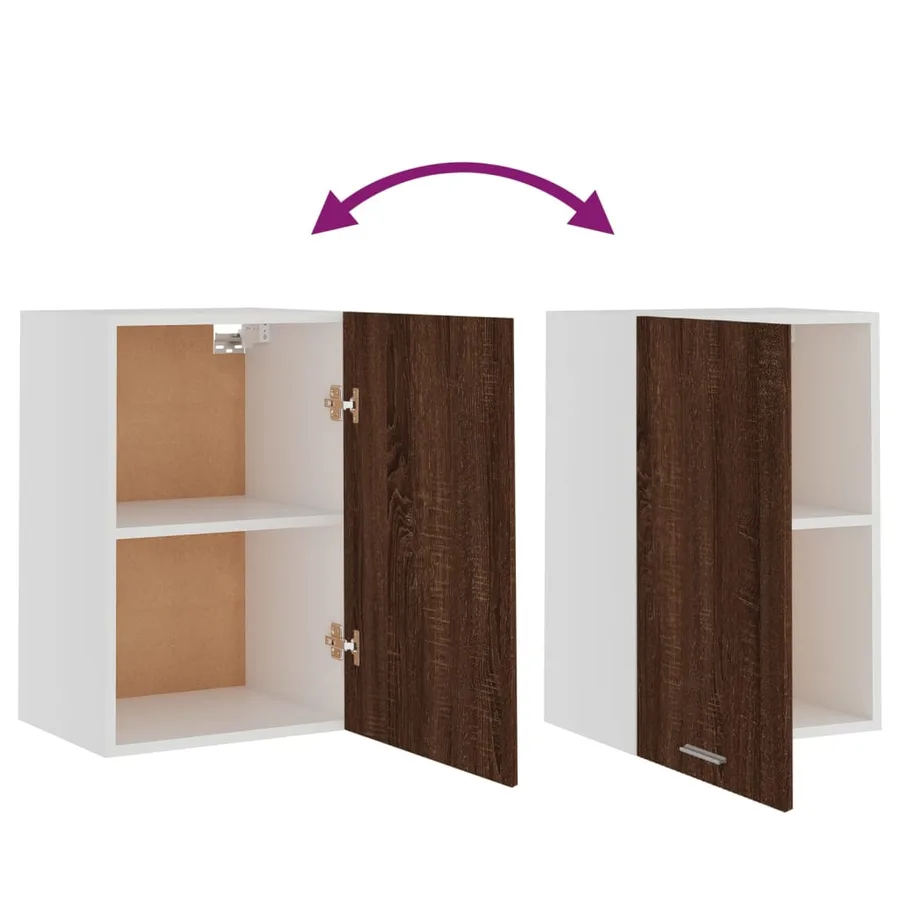 Armoire suspendue "Lyon" Chêne brun 39,5 x 31 x 60 cm Bois d'ingénierie - 8