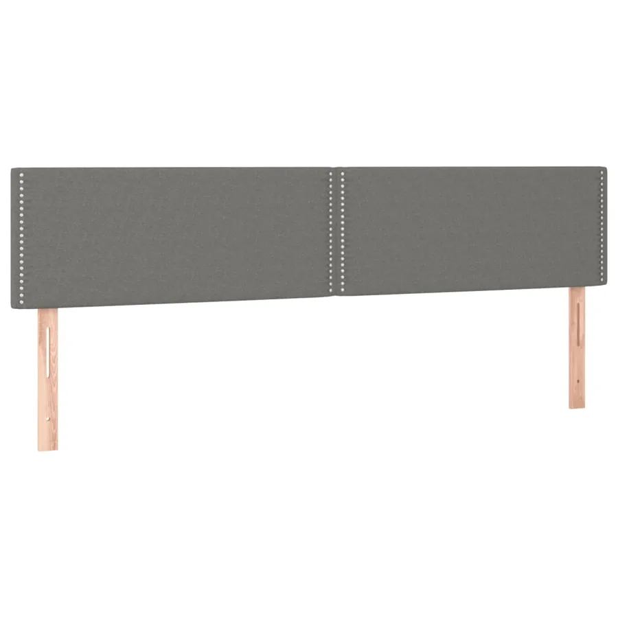 Sommier à lattes de lit et matelas et LED Gris foncé 180x200 cm - 7