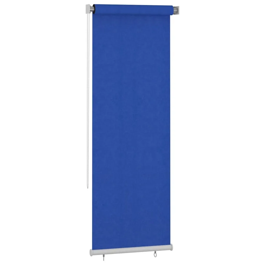 Store roulant d'extérieur 85 (l) x 230 (H) cm HDPE bleu - 2