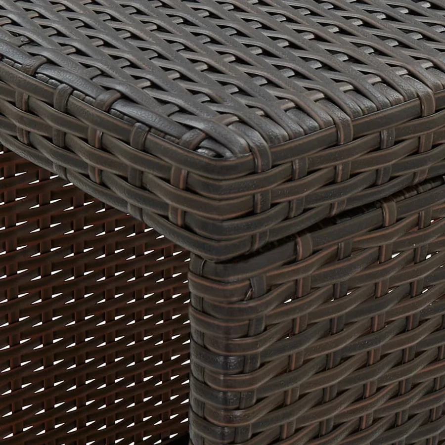 Ensemble de bar de jardin 5 pcs coussins Résine tressée Marron - 3