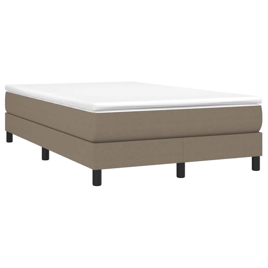Sommier à lattes de lit avec matelas Taupe 120x200 cm Tissu - 3