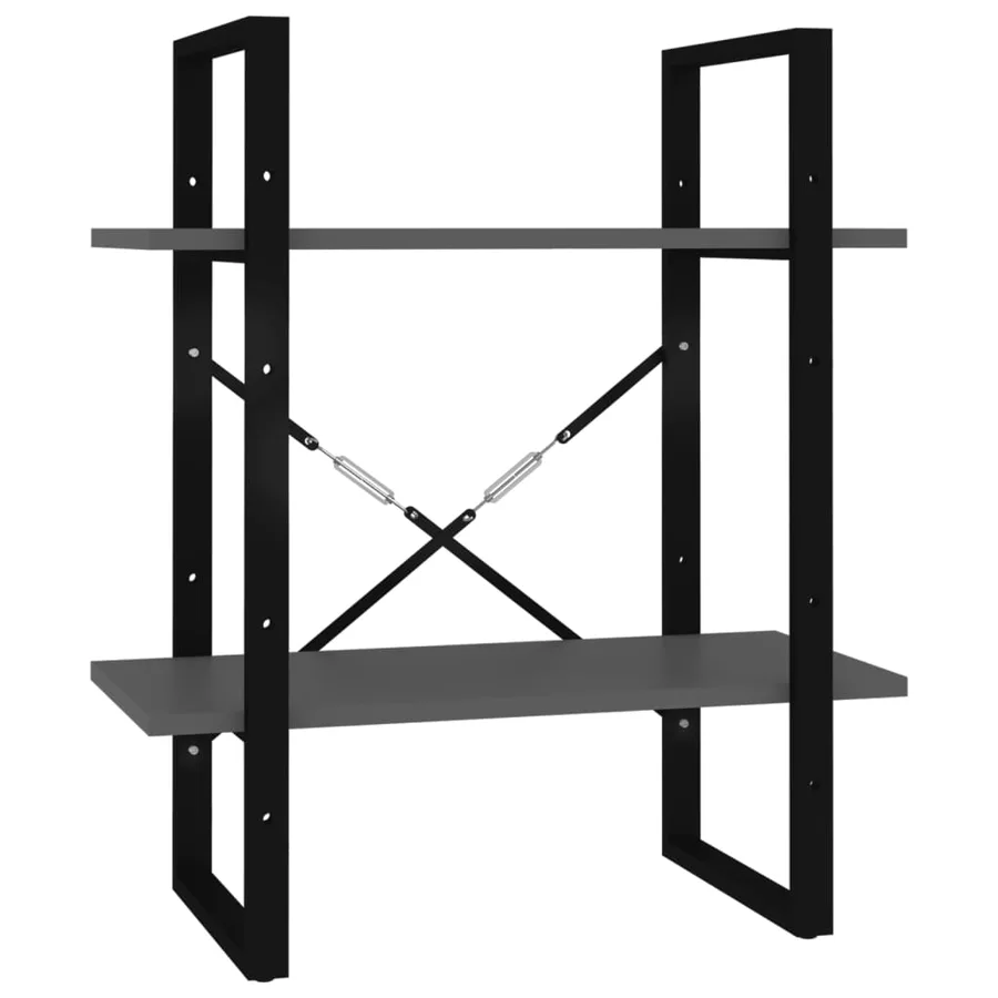 Bibliothèque à 5 niveaux Gris 60x30x175 cm Bois ingénierie - 4