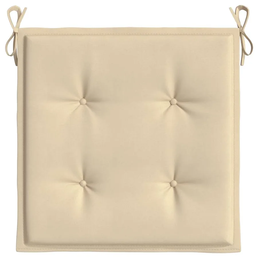 Coussins de chaise jardin lot de 4 beige 40x40x4cm tissu oxford - 6