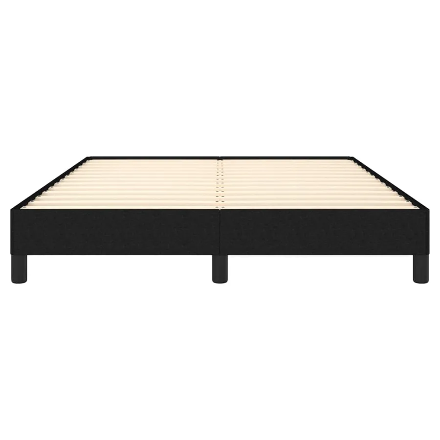 Cadre de lit sans matelas noir 140x200 cm tissu - 5