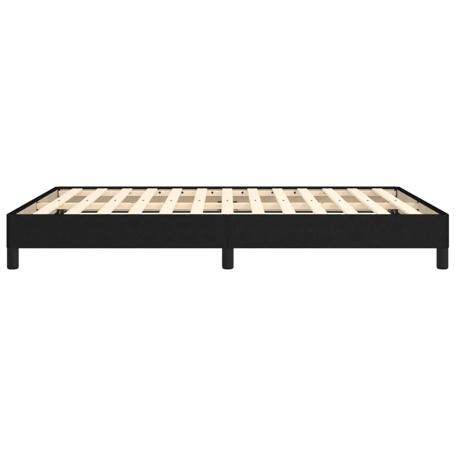 Cadre de lit sans matelas noir 140x200 cm tissu - 6