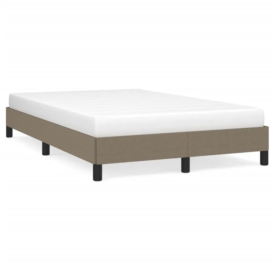 Cadre de lit sans matelas taupe 120x200 cm tissu - 2