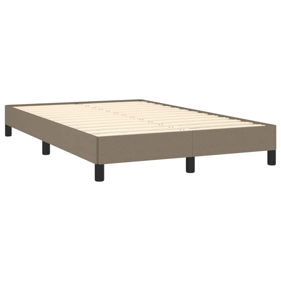 Cadre de lit sans matelas taupe 120x200 cm tissu - 4