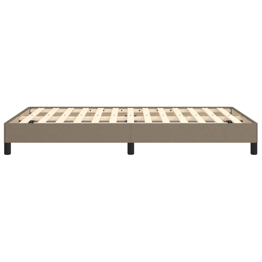 Cadre de lit sans matelas taupe 120x200 cm tissu - 6
