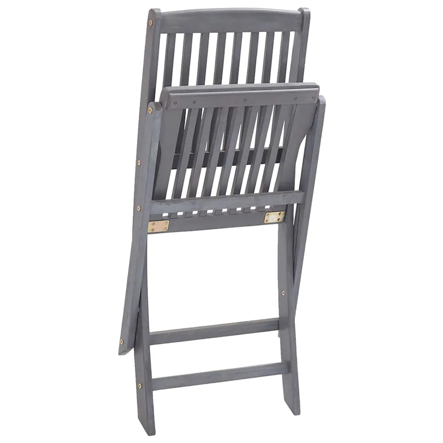 Chaises pliables d'extérieur lot de 4 et coussins Bois d'acacia - 14